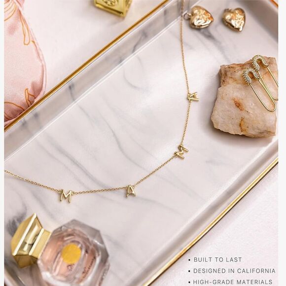 Benevolence LA MAMA Necklace Gold Tone 16+2 inch - Picture 4 of 5